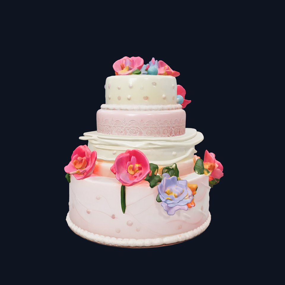 Decorative Festive Tiered Cake Model Pack